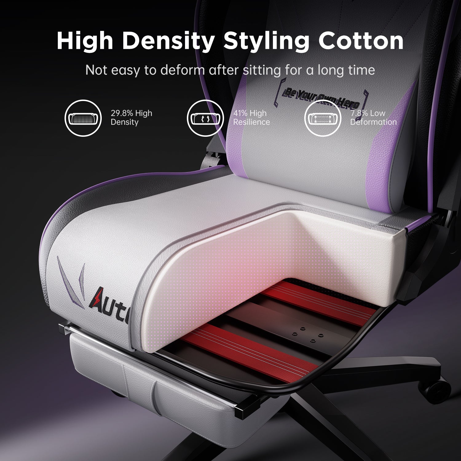 AutoFull C3 Gaming Chair, White Color