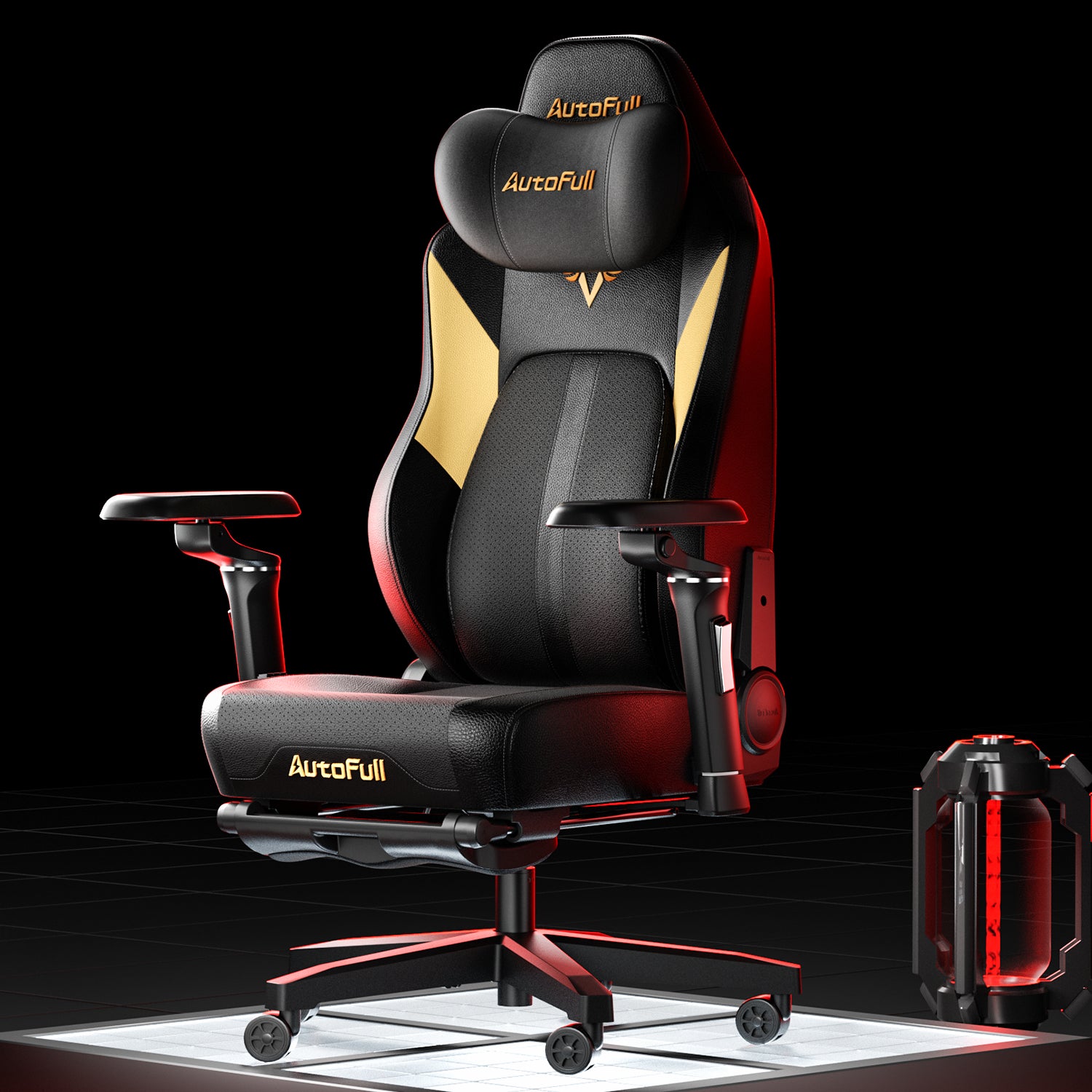 AutoFull M6 Ultra Black Gaming Chair (Massage)