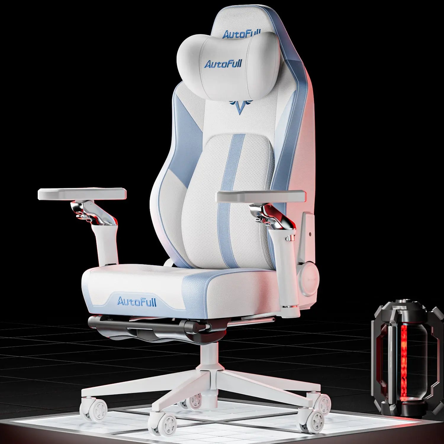 AutoFull M6 Ultra White Gaming Chair AutoFull