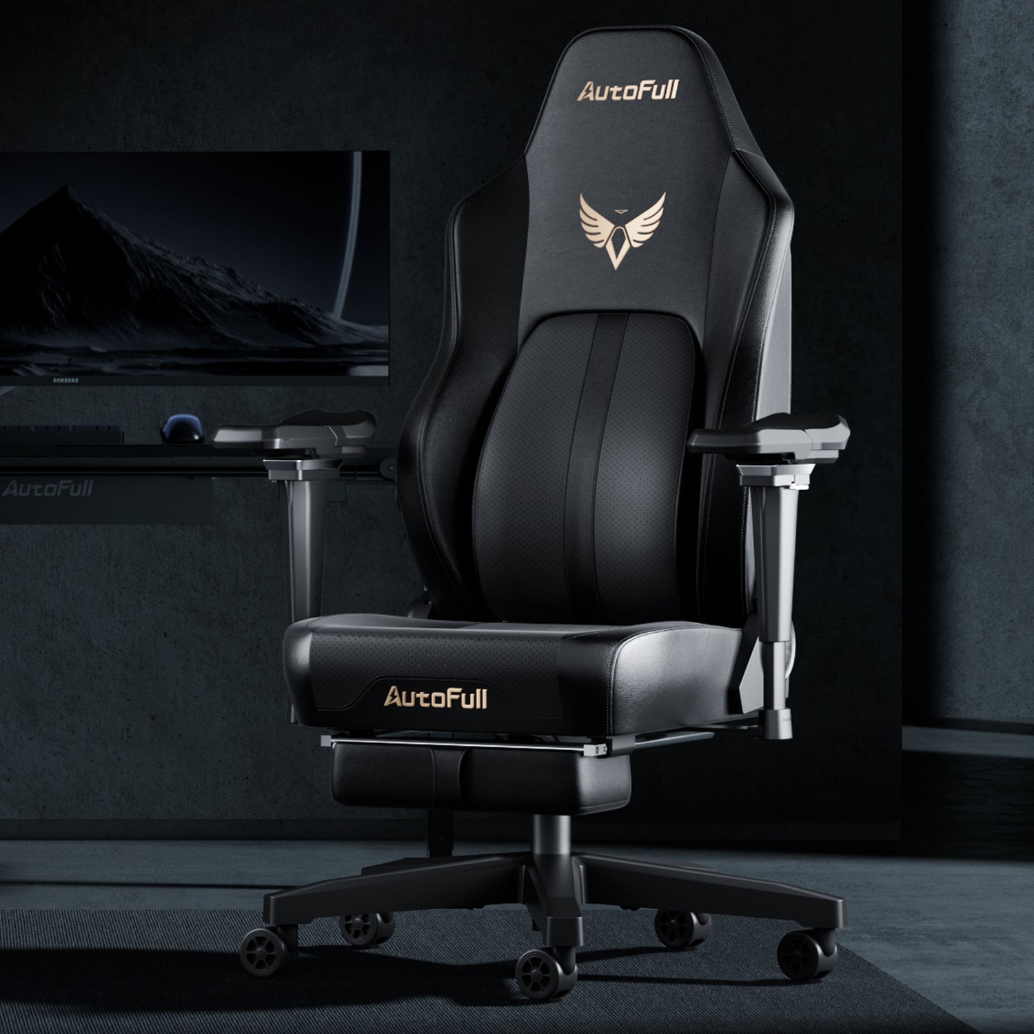 AutoFull M6 Elite Gaming Chair ( 6D Ramrests)