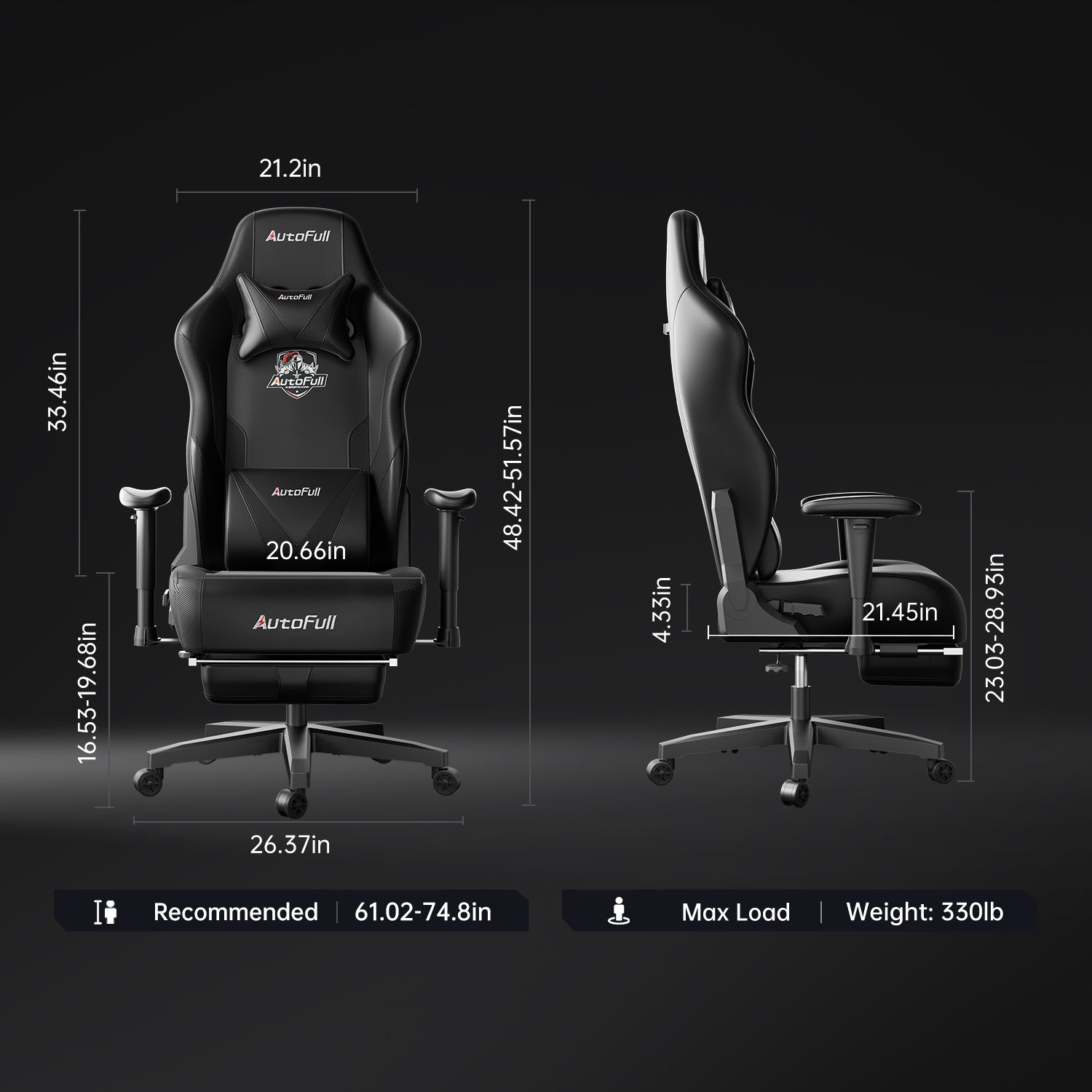 AutoFull C3 Pro gaming chair（Cushion Upgrade）