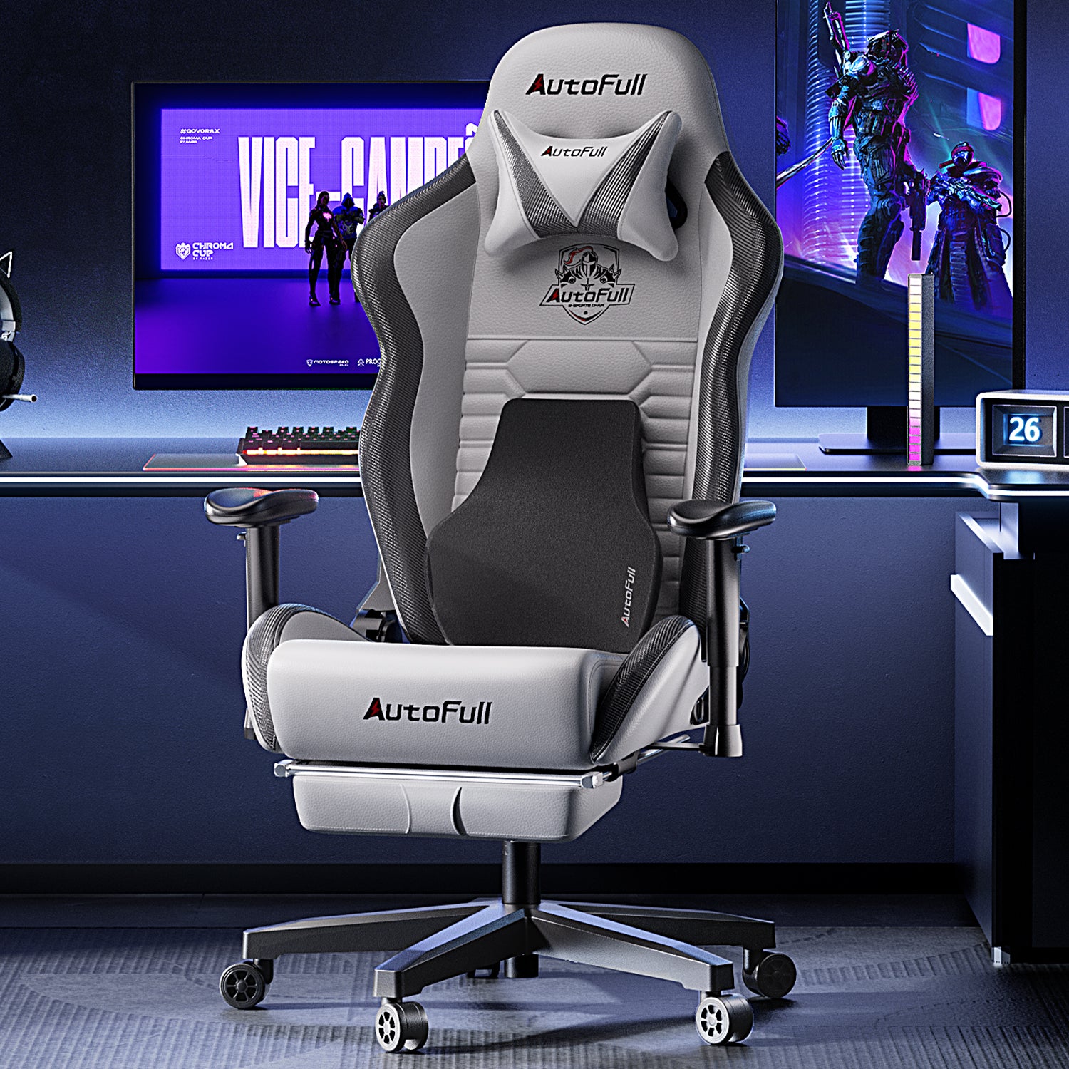 AutoFull C3 gaming chair（Ergonomic Lumbar Pillow)