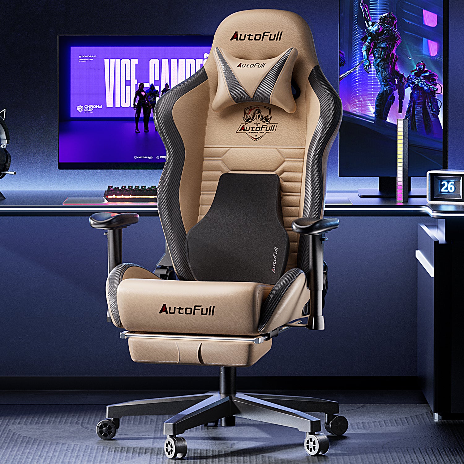 AutoFull C3 gaming chair（Ergonomic Lumbar Pillow)