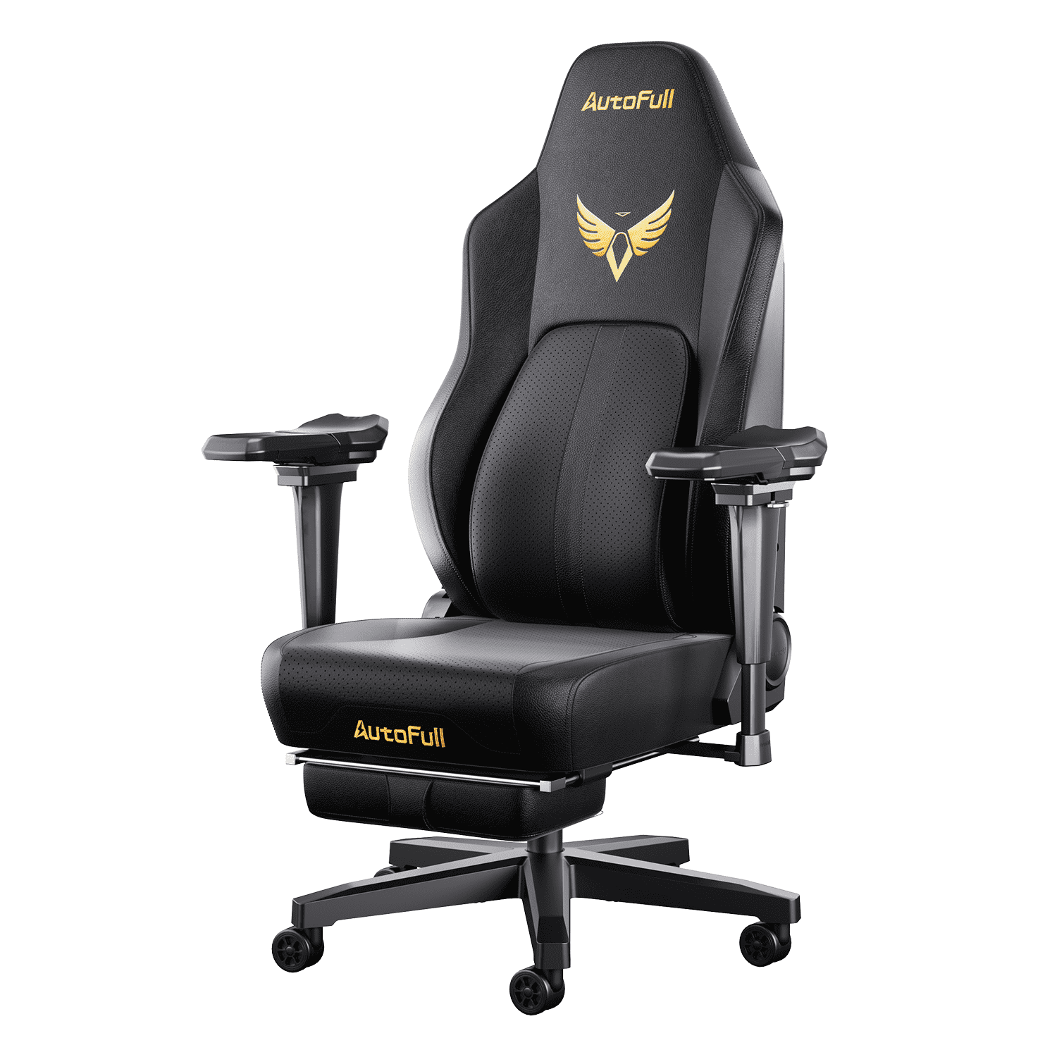AutoFull M6 Gaming Chair, Premium, 6D Foldable Mechanical Armrests, with Footrest