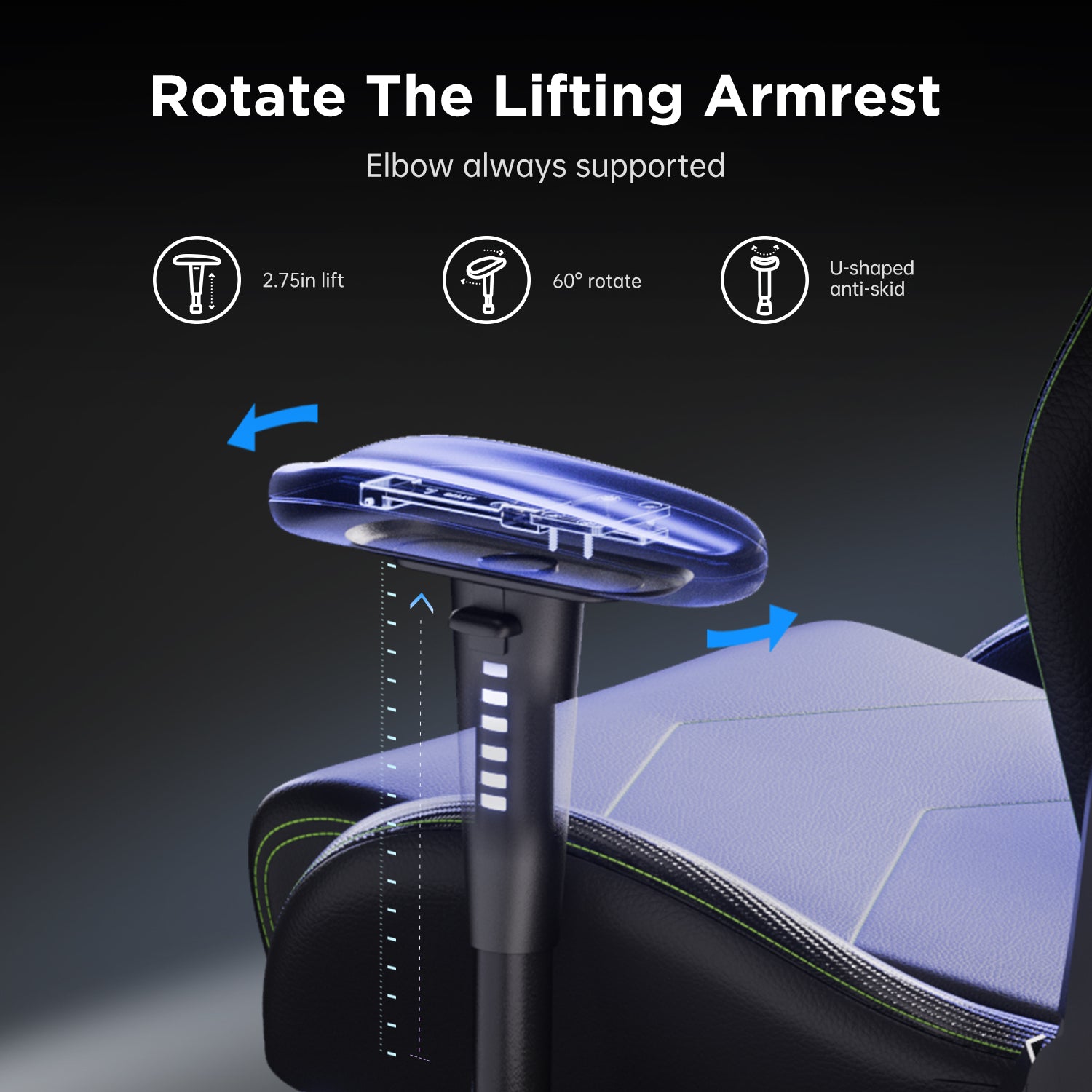 AutoFull C3 gaming chair（Ergonomic Lumbar Pillow)