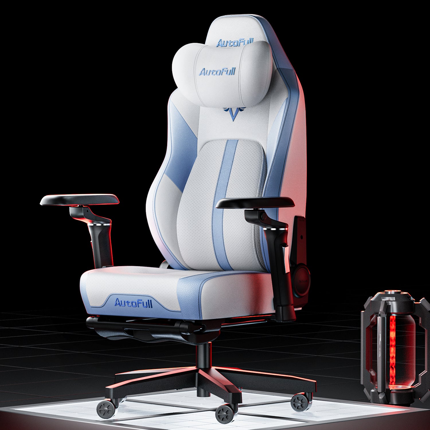 AutoFull M6 Ultra White Gaming Chair (Massage)