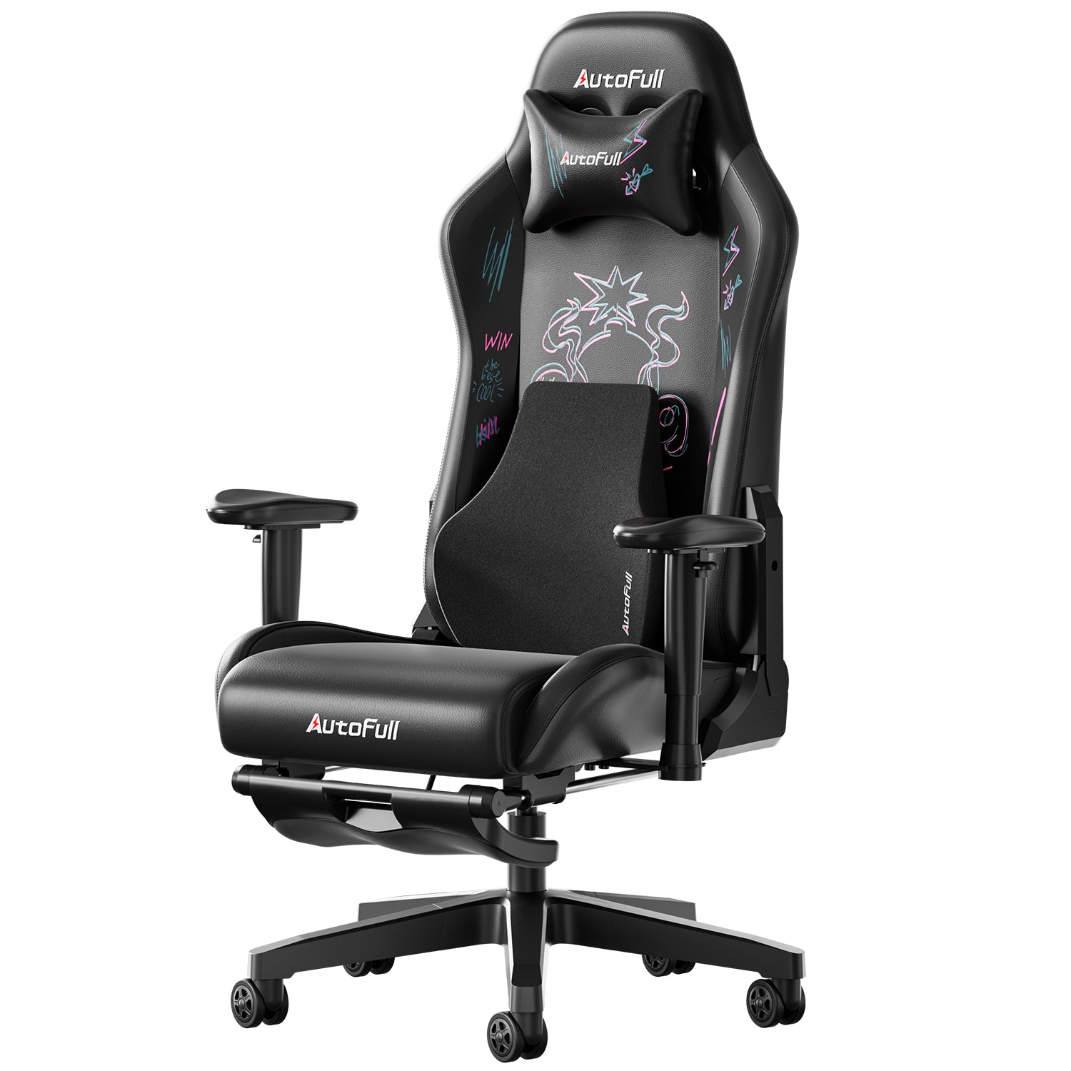 black gaming chair