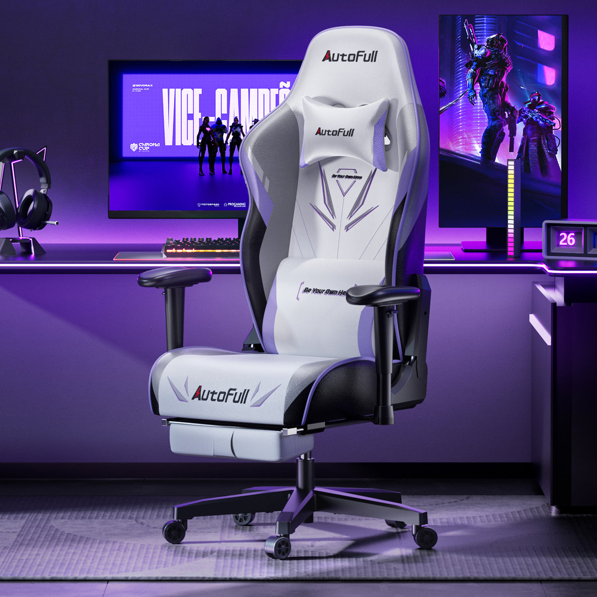 AutoFull Gaming Chair C301, Leather Gaming Chair | AutoFull