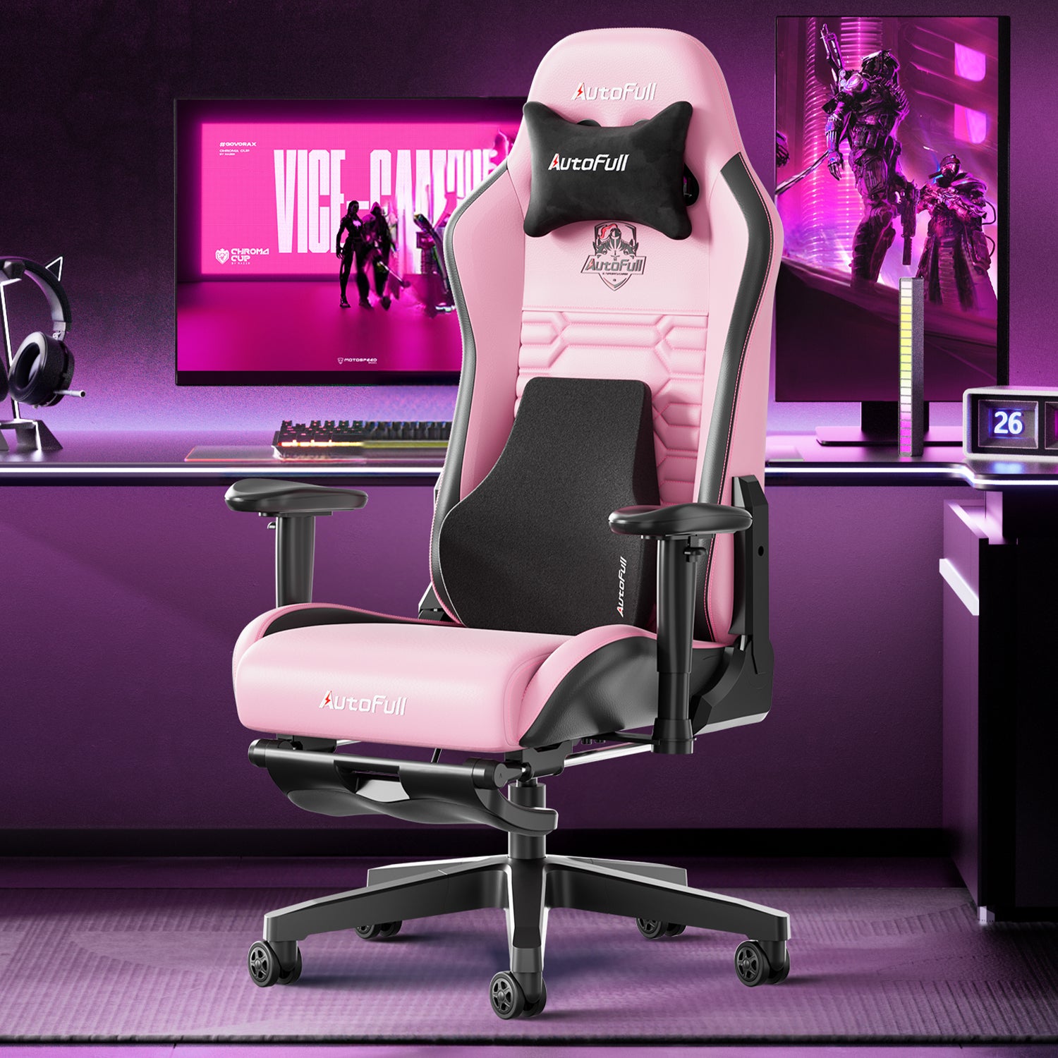 AutoFull C3 gaming chair（Ergonomic Lumbar Pillow)